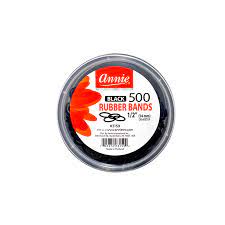 Annie Black 500 Rubber Bands 1/2