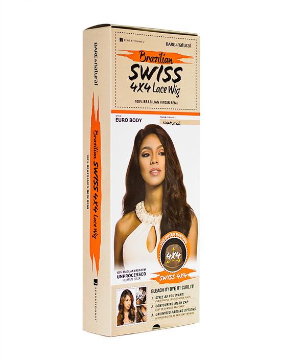 4 x 4 Euro Brazilian Lace Wig- Natural